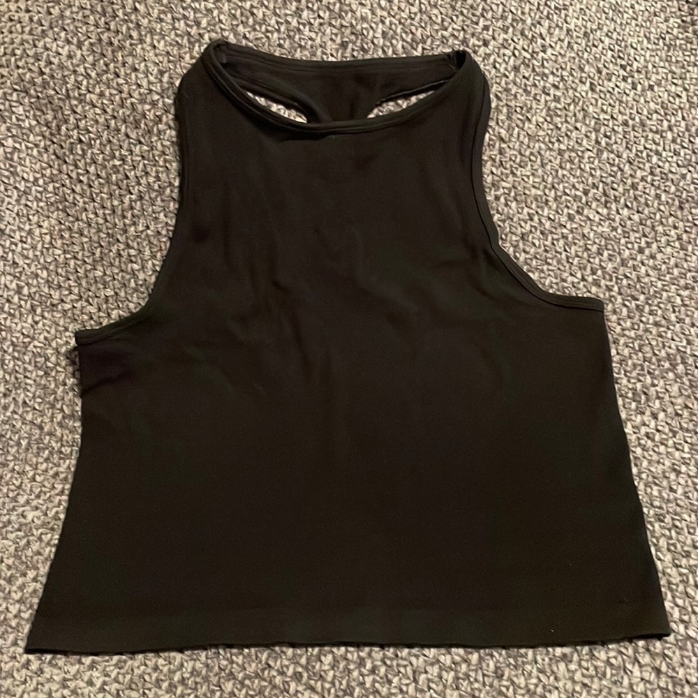 Medium large black nylon sports bra